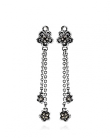 Add movement and interest to your earring collection with these sterling silver and spinel charms, highlighted in 14K gold. Compatible with PANDORA's french wire and hoop styles. Add movement and interest to your earring collection with these sterling silver and spinel charms, highlighted in 14K gold. Compatible with PANDORA's french wire and hoop styles.