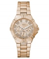 Up your glam factor with the crystals and rosy hues found on this GUESS watch.