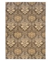 Like a prized found objet d'art, the Milano area rug features a distressed representation of ancient damask designs reinvented in rich, earthy colors. Woven of durable, long nylon fibers that also offer a soft, luxurious hand.