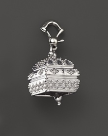 Inspired by Zen philosophy, this intricately detailed, polished finish sterling silver meditation bell from Paul Morelli jingles softly. Inspired by Zen philosophy, this intricately detailed, polished finish sterling silver meditation bell from Paul Morelli jingles softly.