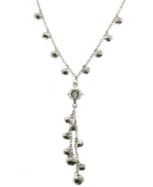 Well-rounded. A chic cascade of rondelle-cut glass beads adorns this striking Y pendant necklace from 2028. Made in hematite tone mixed metal, it's an attractive addition for your fall wardrobe. Approximate length: 16 inches + 3-inch extender. Approximate drop: 2-1/2 inches. Well-rounded. A chic cascade of rondelle-cut glass beads adorns this striking Y pendant necklace from 2028. Made in hematite tone mixed metal, it's an attractive addition for your fall wardrobe. Approximate length: 16 inches + 3-inch extender. Approximate drop: 2-1/2 inches.
