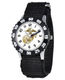 Semper Fi! Help your kids stay on time with this fun Time Teacher watch that features a U.S. Marines logo and labeled hands for easy reading. Semper Fi! Help your kids stay on time with this fun Time Teacher watch that features a U.S. Marines logo and labeled hands for easy reading.