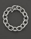 Large sterling silver links form an elegant bracelet. By Judith Ripka.