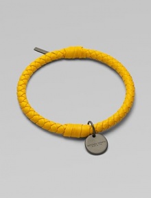 From the Intrecciato Collection. A braided bangle of rich Italian leather, with a signature tag of burnished brass. Leather Brass Width, about ¼ Diameter, about 2½ Made in Italy Please note: Bracelets sold separately. From the Intrecciato Collection. A braided bangle of rich Italian leather, with a signature tag of burnished brass. Leather Brass Width, about ¼ Diameter, about 2½ Made in Italy Please note: Bracelets sold separately.