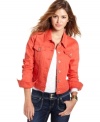 Levi's denim trucker jacket features an awesome red wash plus everything we love about the classic denim jacket!