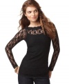 Sheer pleasure: this sexy lace Free People top exudes a romantic Victorian-inspired style that dresses up the season.