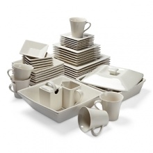 An essential dinnerware collection that's perfect for everyday use, crafted for modern appeal with simple square shapes and designs that accommodate your every meal.