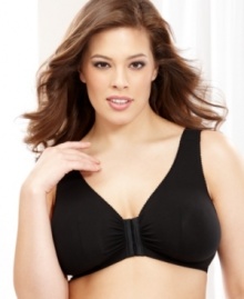 Fill your day with relaxing comfort. This front-close bra features wide straps and stretch cotton for an easy fit. Style #110 Fill your day with relaxing comfort. This front-close bra features wide straps and stretch cotton for an easy fit. Style #110