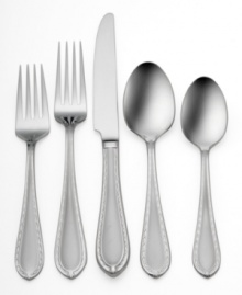 Understated simplicity produces an overall elegant effect in this Powercourt flatware from Waterford's collection of place settings. The delicate crisscross pattern around the edge of each handle makes the set subtle enough to look great with virtually any table setting. Understated simplicity produces an overall elegant effect in this Powercourt flatware from Waterford's collection of place settings. The delicate crisscross pattern around the edge of each handle makes the set subtle enough to look great with virtually any table setting.