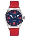 Take your outdoor look to a brighter level with this colorful sport watch from Nautica.