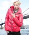 Classic quilted styling and a range of colors let you pick your perfect puffer, from GUESS.