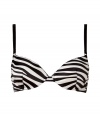 Turn up the heat with this ultra-sexy bra from D&G Dolce & Gabbana - Padded cups, all-over zebra print, adjustable straps - This bra is perfect under any outfit or on its own for stylish lounging