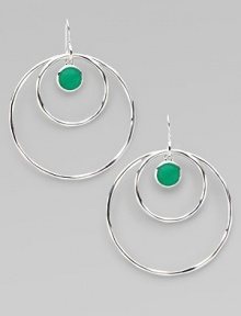 From the Scultura Collection. Vibrant chrysoprase cabochon is elegantly suspended within a double hoop of sterling silver.Chrysoprase cabochon Sterling silver Diameter, about 2¼ Ear wire Imported Please note: Due to characteristics of natural stone, color may vary slightly. From the Scultura Collection. Vibrant chrysoprase cabochon is elegantly suspended within a double hoop of sterling silver.Chrysoprase cabochon Sterling silver Diameter, about 2¼ Ear wire Imported Please note: Due to characteristics of natural stone, color may vary slightly.