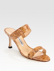 Italian cork adds rustic appeal to this double-banded silhouette with a glazed finish. Self-covered heel, 3 (75mm)Cork upperLeather lining and solePadded insoleMade in ItalyThis style runs small. We recommend ordering one half size up for a standard fit. Italian cork adds rustic appeal to this double-banded silhouette with a glazed finish. Self-covered heel, 3 (75mm)Cork upperLeather lining and solePadded insoleMade in ItalyThis style runs small. We recommend ordering one half size up for a standard fit.