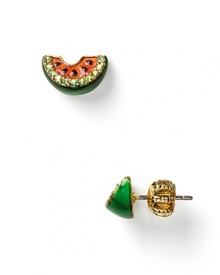 Juicy Couture's sparkling watermelon studs are perfect for summer. Juicy Couture's sparkling watermelon studs are perfect for summer.