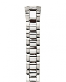 This stainless steel bracelet strap with diamond accents perfectly complements a Philip Stein watch head. This stainless steel bracelet strap with diamond accents perfectly complements a Philip Stein watch head.