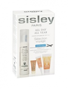 Sisley is a proud sponsor of the American Cancer Society Choose You movement through its All Day All Year product. This limited-edition set will bring awareness and arrive at stores in May 2012. Set includes: 1.7 oz. All Day All Year, .1 oz. Supremÿa, .1 oz. Sisleÿa Daily Line Reducer and 0.5 oz. Buff and Wash Facial gel. Sisley is a proud sponsor of the American Cancer Society Choose You movement through its All Day All Year product. This limited-edition set will bring awareness and arrive at stores in May 2012. Set includes: 1.7 oz. All Day All Year, .1 oz. Supremÿa, .1 oz. Sisleÿa Daily Line Reducer and 0.5 oz. Buff and Wash Facial gel.