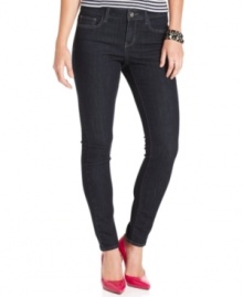 Jeans meet leggings in this must-have jeggings look from DKNY Jeans. They're just the thing to pair with tunics, button-downs or chunky sweaters. Jeans meet leggings in this must-have jeggings look from DKNY Jeans. They're just the thing to pair with tunics, button-downs or chunky sweaters.