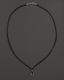 This sterling silver and Japanese cording necklace from Paul Morelli is the perfect backdrop for his meditation bell pendants. This sterling silver and Japanese cording necklace from Paul Morelli is the perfect backdrop for his meditation bell pendants.
