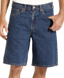 Just relax. Throw these 550 straight-leg Levi's shorts on with anything and you'll be comfortable all day long. Just relax. Throw these 550 straight-leg Levi's shorts on with anything and you'll be comfortable all day long.