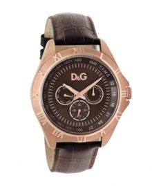 A handsome timepiece with the styling and precision of a true masterpiece, by D&G. A handsome timepiece with the styling and precision of a true masterpiece, by D&G.