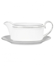 Romance weds modern sensibility in bridal designer Vera Wang's exquisite dinnerware and dishes collaboration with Wedgwood. Echoing the decorative touches that transform a bridal gown, Grosgrain's pure white bone china is adorned with a border of textured platinum ribbon. Romance weds modern sensibility in bridal designer Vera Wang's exquisite dinnerware and dishes collaboration with Wedgwood. Echoing the decorative touches that transform a bridal gown, Grosgrain's pure white bone china is adorned with a border of textured platinum ribbon.