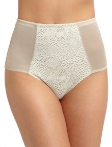 THE LOOKFeatures slimming Happy Technology for pain-free shapingElastic waistHi-cut bikini silhouetteSheer mesh backTHE MATERIAL80% nylon/20% elastaneOutside panel: 95% nylon/5% elastaneCARE & ORIGINMachine washImportedFIT RECOMMENDATION: Order one size down as this style runs large. THE LOOKFeatures slimming Happy Technology for pain-free shapingElastic waistHi-cut bikini silhouetteSheer mesh backTHE MATERIAL80% nylon/20% elastaneOutside panel: 95% nylon/5% elastaneCARE & ORIGINMachine washImportedFIT RECOMMENDATION: Order one size down as this style runs large.