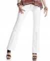 Flaunt your love of jeans of all stripes with this white wash, flare leg offering from Jolt!