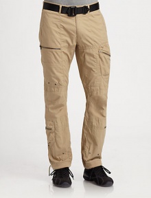 Crafted from lightweight cotton poplin in a cargo silhouette with rugged utilitarian detailing and an adjustable drawstring hem.Side slash, back zippered welt pocketsSide zip pocketsInseam, about 30CottonMachine washImported Crafted from lightweight cotton poplin in a cargo silhouette with rugged utilitarian detailing and an adjustable drawstring hem.Side slash, back zippered welt pocketsSide zip pocketsInseam, about 30CottonMachine washImported