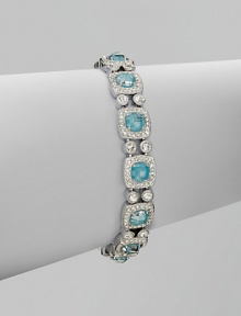 EXCLUSIVELY AT SAKS.COM. Add a touch of color with this pavé crystal embellished blue ceramic accented cubic zirconia doublet stone design. CrystalsBlue ceramic accented cubic zirconiaRhodium-plated brassLength, about 7½Tongue-and-box closureImported EXCLUSIVELY AT SAKS.COM. Add a touch of color with this pavé crystal embellished blue ceramic accented cubic zirconia doublet stone design. CrystalsBlue ceramic accented cubic zirconiaRhodium-plated brassLength, about 7½Tongue-and-box closureImported