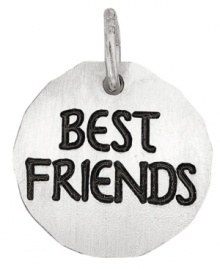 Friends forever. Rembrandt's sweet and sentimental Best Friends charm is an ideal gift for your favorite pal(s). Set in sterling silver. Approximate drop: 1 inch. Friends forever. Rembrandt's sweet and sentimental Best Friends charm is an ideal gift for your favorite pal(s). Set in sterling silver. Approximate drop: 1 inch.