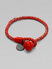 Supple lamb leather in solid and textured strips, braided and finished with a stylish knot closure. Lamb leatherLogo charmSmall length, about 7½ Medium length, about 9 Knotted closureMade in Italy Supple lamb leather in solid and textured strips, braided and finished with a stylish knot closure. Lamb leatherLogo charmSmall length, about 7½ Medium length, about 9 Knotted closureMade in Italy
