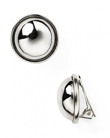 Silver button earrings are synonymous with timeless style, and in a bold size this pair from Lauren by Ralph Lauren command attention. Silver button earrings are synonymous with timeless style, and in a bold size this pair from Lauren by Ralph Lauren command attention.