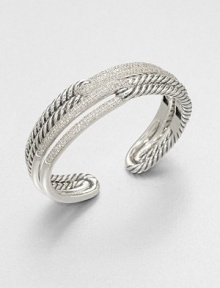 From the Labyrinth Collection. A stunning piece featuring iconic cables and dazzling diaonds in a double looped designSterling silverDiamonds, 2.17 tcwDiameter, about 2.5Slip-on styleImported From the Labyrinth Collection. A stunning piece featuring iconic cables and dazzling diaonds in a double looped designSterling silverDiamonds, 2.17 tcwDiameter, about 2.5Slip-on styleImported