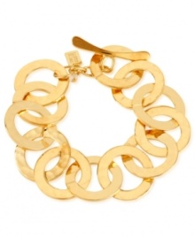 Expand your circle of influence with this bracelet from Robert Lee Morris. Crafted from gold-tone mixed metal, the bracelet rounds out any ensemble. Approximate length: 7-1/2 inches. Expand your circle of influence with this bracelet from Robert Lee Morris. Crafted from gold-tone mixed metal, the bracelet rounds out any ensemble. Approximate length: 7-1/2 inches.
