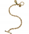 Inject stylish whimsy to any look with this chic and versatile bracelet from Juicy Couture - Crystal embellished pineapple charm with logo detail on an adjustable gold-tone chain with loop and clasp closure - Perfect for casual off-duty glam or early evening cocktails