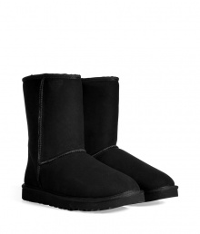 A true original and casually stylish go-to from UGG Australia, the classic short boot is a perennial must - Crafted from twin-faced sheepskin featuring exposed seams, reinforced heel, traction outsole and signature UGG label, fleece lining for superior warmth and comfort - Shorter, mid-calf height ideal for wearing under or over pants - Truly versatile, perfect for pairing with everything from jeans and pea coats to sport pants and parkas A true original and casually stylish go-to from UGG Australia, the classic short boot is a perennial must - Crafted from twin-faced sheepskin featuring exposed seams, reinforced heel, traction outsole and signature UGG label, fleece lining for superior warmth and comfort - Shorter, mid-calf height ideal for wearing under or over pants - Truly versatile, perfect for pairing with everything from jeans and pea coats to sport pants and parkas