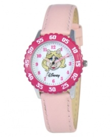 Help your kids stay on time with this fun Time Teacher watch from Disney. Featuring Miss Piggy from The Muppets, the hour and minute hands are clearly labeled for easy reading. Help your kids stay on time with this fun Time Teacher watch from Disney. Featuring Miss Piggy from The Muppets, the hour and minute hands are clearly labeled for easy reading.