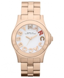 A darling Rivera collection watch with warm tones and colorful sparkle brought to you by Marc by Marc Jacobs. A darling Rivera collection watch with warm tones and colorful sparkle brought to you by Marc by Marc Jacobs.