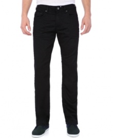 Dial it way down past indigo and into darker territory with these black pants from Buffalo David Bitton. Dial it way down past indigo and into darker territory with these black pants from Buffalo David Bitton.