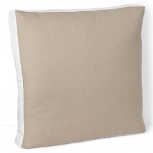 A classic silk border trims this decorative pillow from Vera Wang. A classic silk border trims this decorative pillow from Vera Wang.