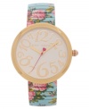 A little quirky, a little fancy: this fun Betsey Johnson watch features oversized numerals and a pretty rose print.