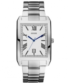 Clean lines with subtle blues make this masculine GUESS timepiece a go-to accessory.