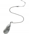 Sophisticated grey Alexandria feather pendant - This stylish necklace is an ultra-chic addition to any outfit - Grey Lucite pendant with crystal pave details and an adjustable gunmetal chain - Made by famous jewelry genius and celeb favorite Alexis Bittar