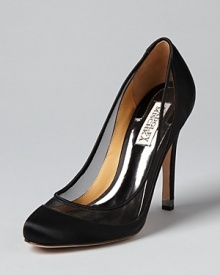 Sheerly sensational, these Badgley Mischka evening pumps work with any dressed-up look. Pair with contrast hosiery for a daytime look. Sheerly sensational, these Badgley Mischka evening pumps work with any dressed-up look. Pair with contrast hosiery for a daytime look.