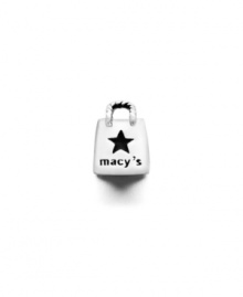 Don't deny the fact that you're a shopping fiend. Embrace it with this sterling silver Macy's shopping bag charm. Donatella is a playful collection of charm bracelets and necklaces that can be personalized to suit your style! Available exclusively at Macy's. Don't deny the fact that you're a shopping fiend. Embrace it with this sterling silver Macy's shopping bag charm. Donatella is a playful collection of charm bracelets and necklaces that can be personalized to suit your style! Available exclusively at Macy's.