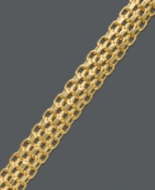 Add a hint of luxury to your ensemble with this chic Bombay Bismark bracelet. Crafted in 14k gold. Approximate length: 7-1/2 inches. Add a hint of luxury to your ensemble with this chic Bombay Bismark bracelet. Crafted in 14k gold. Approximate length: 7-1/2 inches.