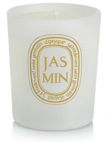 The Limited Edition Jasmine white colored votive, a classic scent that is fresh and opulent, green and exhilarating at sunrise. The flower emanates warm vanilla aromas around midday. Burn time is approximately 20 hours. 2.4 oz. The Limited Edition Jasmine white colored votive, a classic scent that is fresh and opulent, green and exhilarating at sunrise. The flower emanates warm vanilla aromas around midday. Burn time is approximately 20 hours. 2.4 oz.