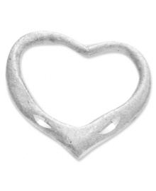 String this iconic floating heart charm onto your favorite chain for a truly romantic look. Crafted in diamond-cut 14k white gold. Chain not included. Approximate length: 2/5 inch. Approximate width: 3/10 inch. String this iconic floating heart charm onto your favorite chain for a truly romantic look. Crafted in diamond-cut 14k white gold. Chain not included. Approximate length: 2/5 inch. Approximate width: 3/10 inch.