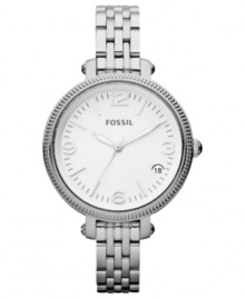 Make your older ensembles new again with this classic Heather collection watch, by Fossil. Make your older ensembles new again with this classic Heather collection watch, by Fossil.